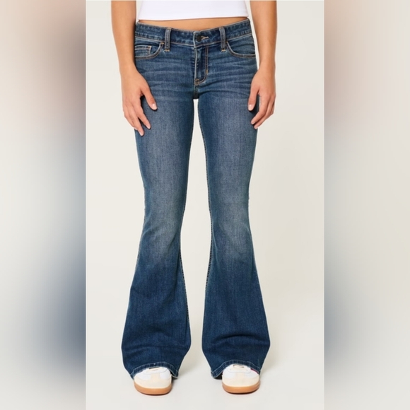 Hollister Denim - Hollister Blue High rise Flare Wide Leg Jeans